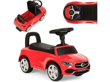 ECO TOYS Guralica sa interaktivnim volanom i zvucima Mercedes C Class crvena