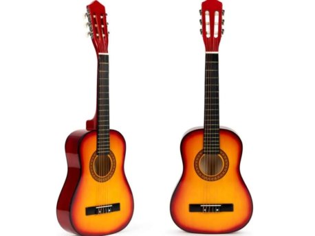 ECO TOYS Drvena gitara za decu braon