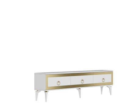 HANAH HOME TV polica Ponny White Gold