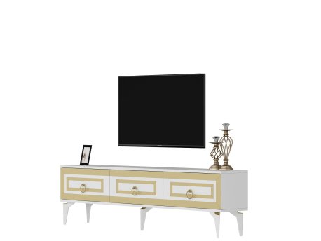 HANAH HOME TV polica Karya White Gold