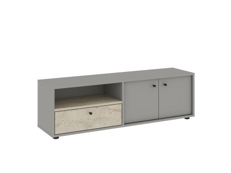 HANAH HOME TV polica Pao Grey Travertine