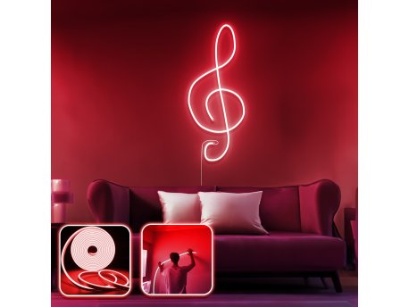 OPVIQ Zidna LED dekoracija Music Medium Red