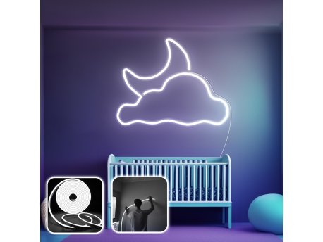 OPVIQ Zidna LED dekoracija Good Night Medium White