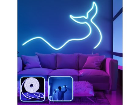 OPVIQ Zidna LED dekoracija Wave and Tail Large Blue