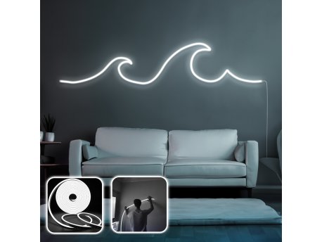 OPVIQ Zidna LED dekoracija Wave Large White
