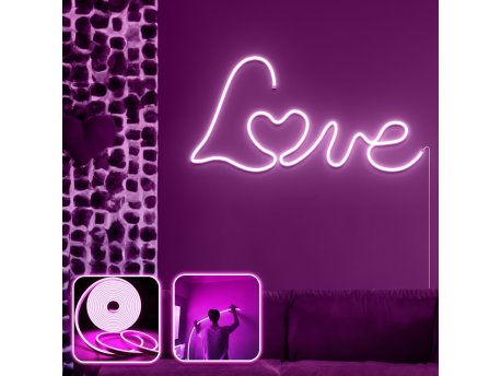 OPVIQ Zidna LED dekoracija Love in Love Large Pink