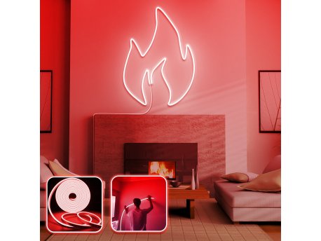 OPVIQ Zidna LED dekoracija Fire Large Red