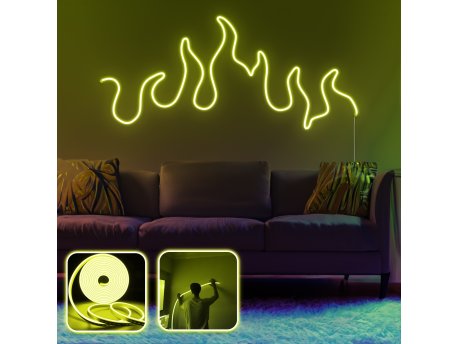 OPVIQ Zidna LED dekoracija Flames XL Yellow