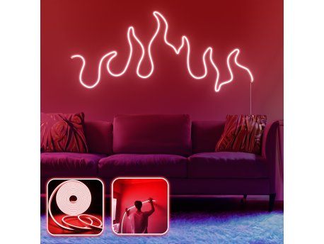 OPVIQ Zidna LED dekoracija Flames XL Red