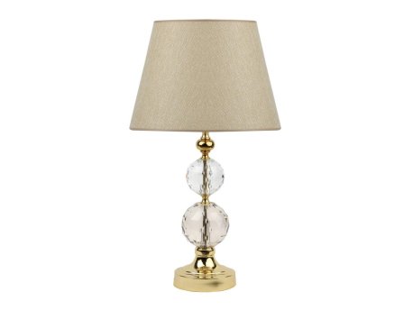 OPVIQ Stona lampa Gold Crystal 2 Beige