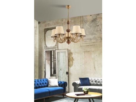 OPVIQ Luster Fiona Coral Wood Gold White Cream
