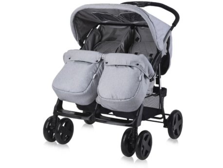 LORELLI BERTONI Kolica za blizance Twin Cool Grey 2023 + Torba