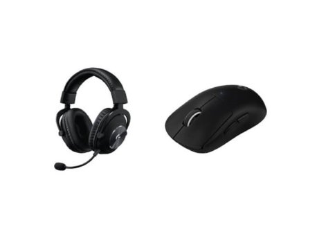 LOGITECH Pro X Superlight Crni Set bežični miš i gejmerske slušalice