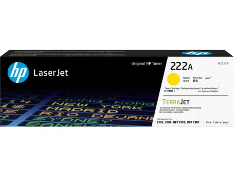 HP 222A Yellow Original LaserJet Toner Cartridge (W2222A)