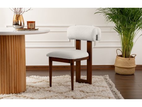 HANAH HOME Set 2 stolice Natura Walnut White