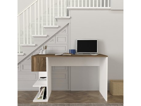 HANAH HOME Radni sto Alphonzo White Walnut