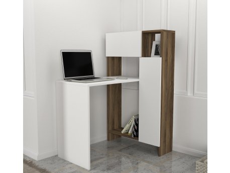HANAH HOME Radni sto Mia White Walnut
