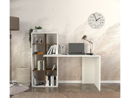 HANAH HOME Radni sto Win White Walnut