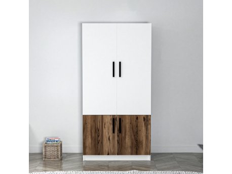 HANAH HOME Ormar Newra Light Walnut White
