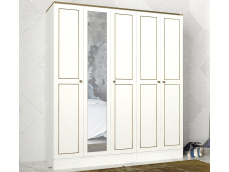 HANAH HOME Ormar Ravenna 5 Kapılı White