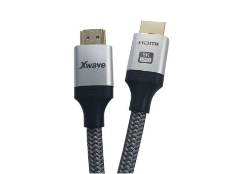 Xwave Kabl HDMI 2.1 8K 3m,HDR,upleten kabl,28+30AWG,golden plate,blister
