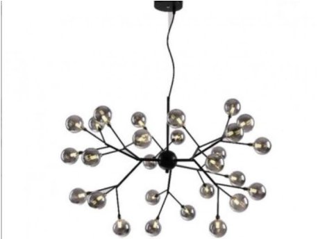 LUNA 118 Luster 27xG4 (220V) Black/Smoked Glass OUTLET