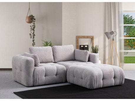 Atelier del Sofa Amaris 2 Seater With Pouffe Light Grey ugaona sofa