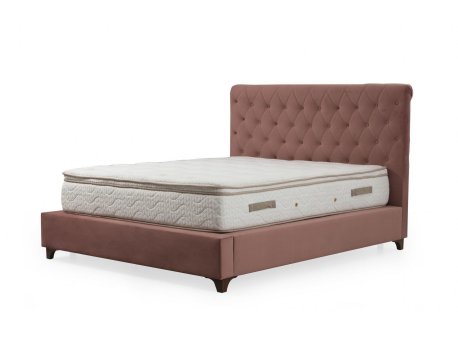 HANAH HOME Deluxe Set 160 x 200 v2 Dusty Rose (Dvostruki dušek, baza i uzglavlje)