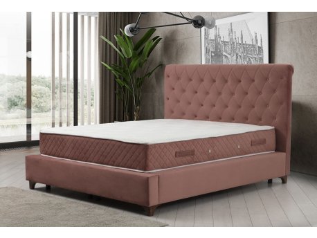 HANAH HOME Deluxe Set 160 x 200 Dusty Rose (Dvostruki dušek, baza i uzglavlje)