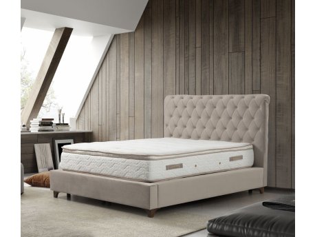HANAH HOME Deluxe Set 150 x 200 v2 Beige Dvostruki dušek, baza i uzglavlje