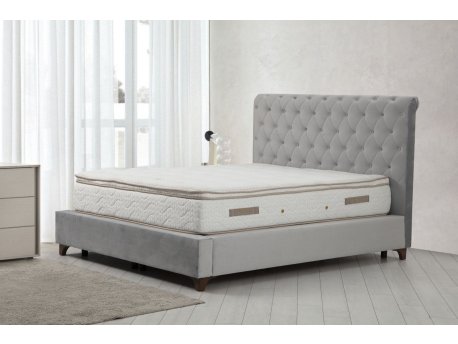 HANAH HOME Deluxe Set 150 x 200 v2 Grey (Dvostruki dušek, baza i uzglavlje