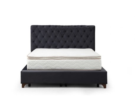 HANAH HOME Deluxe Set 140 x 200 Anthracite Dvostruki dušek, baza i uzglavlje