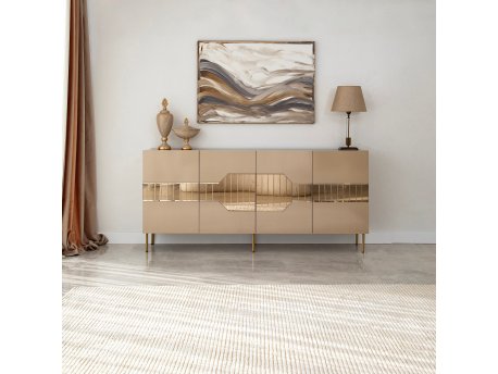 HANAH HOME Komoda Milan Bronze Gold