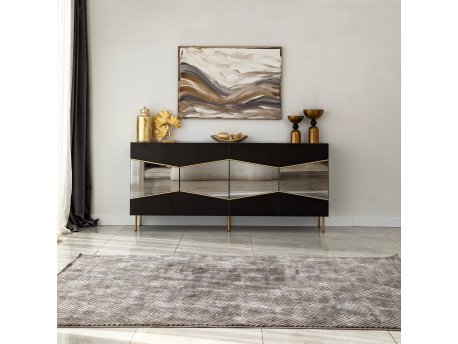 HANAH HOME Komoda Nice Black Fume