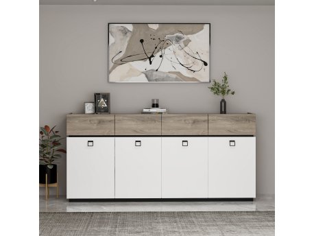HANAH HOME Komoda Zara White Black