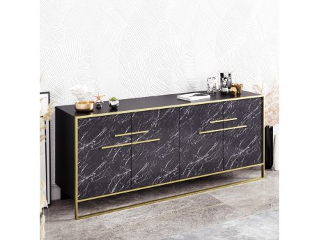 HANAH HOME Komoda Polka Black