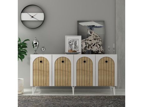 HANAH HOME Komoda Breda White Sapphire Oak