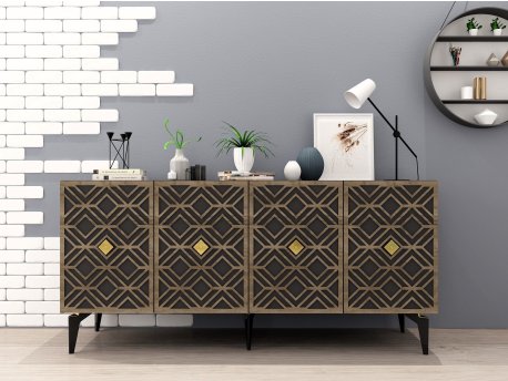 HANAH HOME Komoda Rose Anthracite