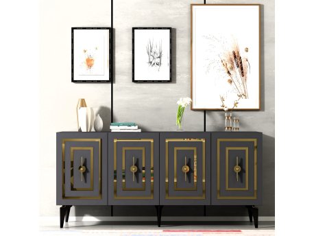 HANAH HOME Komoda Viola Anthracite