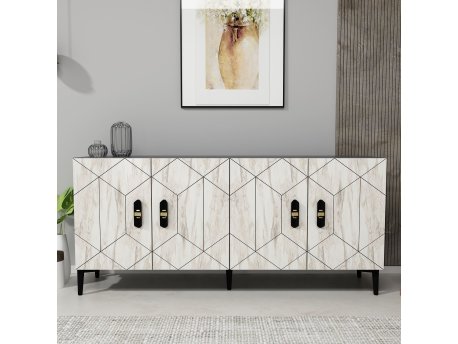 HANAH HOME Komoda Cross KB150 Anthracite Ephesus Marble