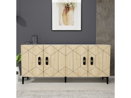 HANAH HOME Komoda Cross KB150 White Sapphire Oak