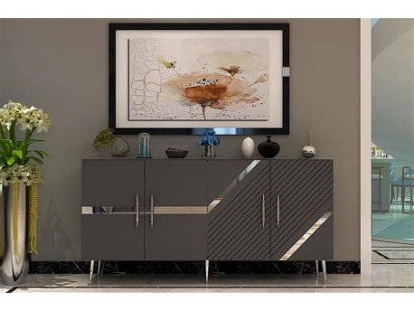 HANAH HOME Komoda Fuga KB150 Anthracite Silver