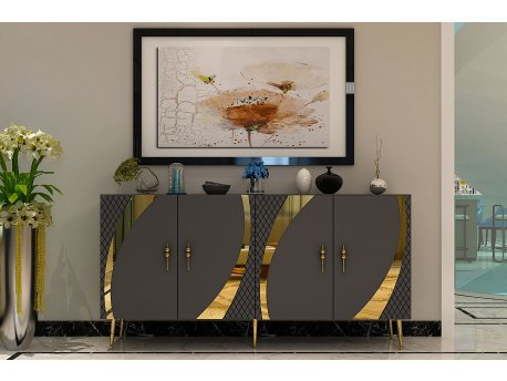 HANAH HOME Komoda Hook KB150 Anthracite Gold