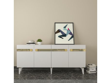 HANAH HOME Komoda Hayat KB150 White Gold