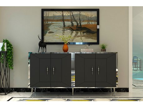 HANAH HOME Komoda Arno KB150 Anthracite Silver