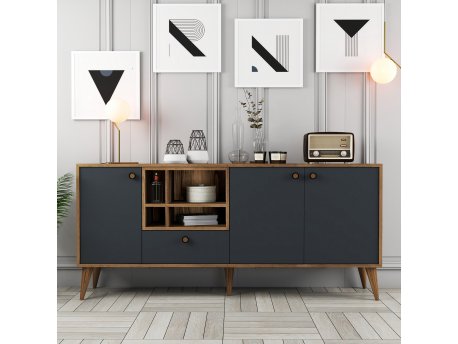HANAH HOME Komoda Napoli Anthracite