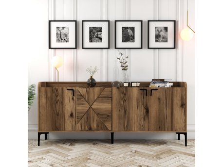 HANAH HOME Komoda Venedik Walnut