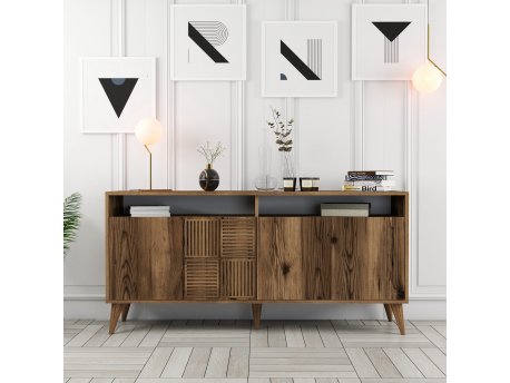 HANAH HOME Komoda Milan 160 Walnut