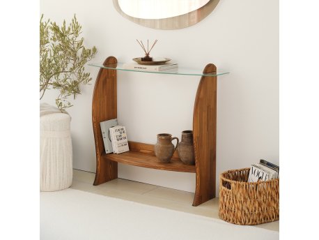 HANAH HOME Polica Surf Chesnut Transparent