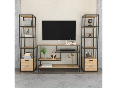 HANAH HOME TV polica Robbins Black Oak